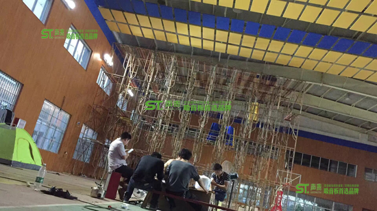 清遠學校籃球館吊頂空間吸聲體案例(圖2)